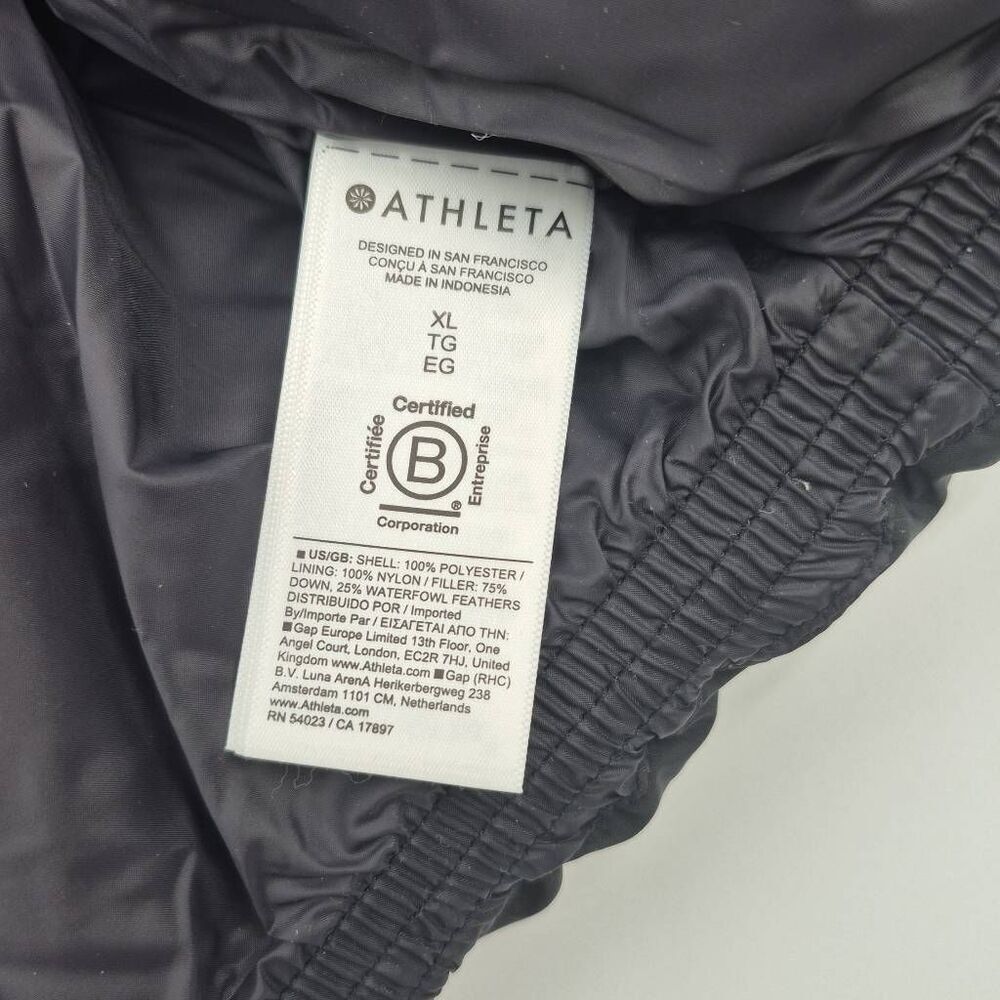Athleta Summit Cropped Black Puffer Jacket Size XL - Picture 7 of 10